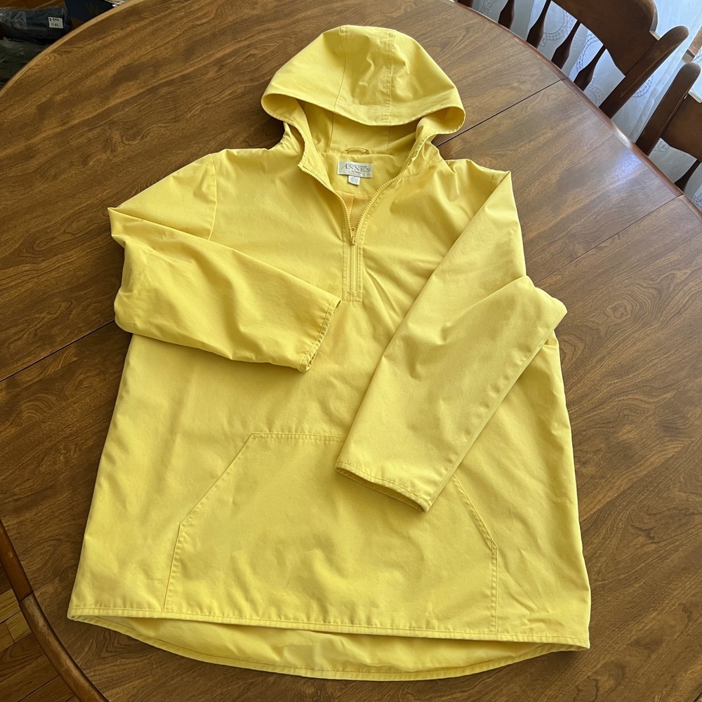 Casual Corner Annex Woman Yellow Quarter Zip Hooded Anorak Jacket Plus Size 1X